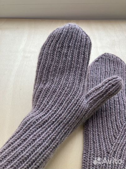 Варежки из мериноса ручная работа