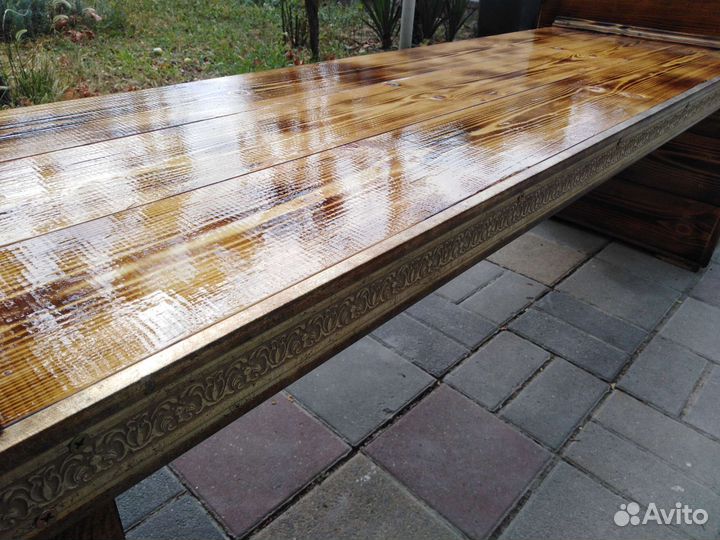 Скамейка-кашпо из дерева