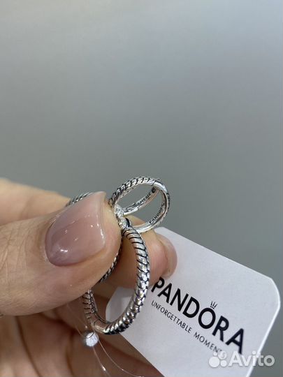 Серьги кольца Pandora