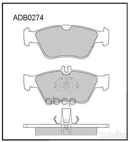 Колодки тормозные дисковые перед ADB0274 AL