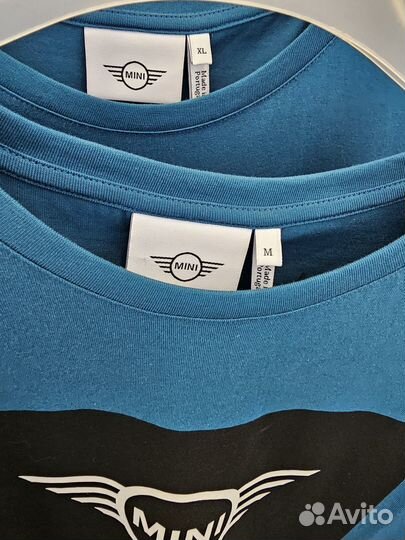 Мужская футболка mini wing logo голубая