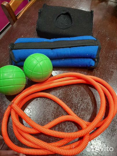 Обруч,мяч, утяжелители,обмотка для обруча