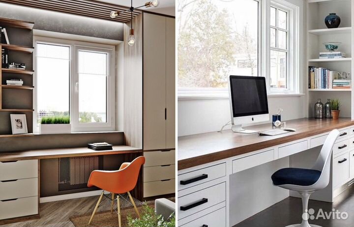 Рабочая зона у окна на заказ