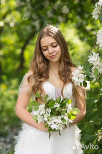 Платье корсетное белое