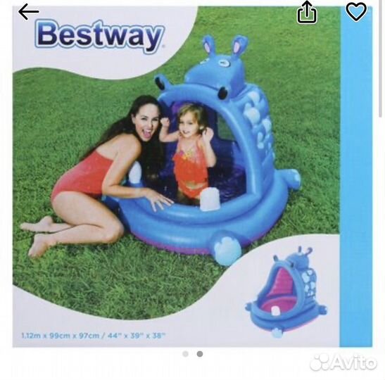 Детский надувной бассейн с крышей