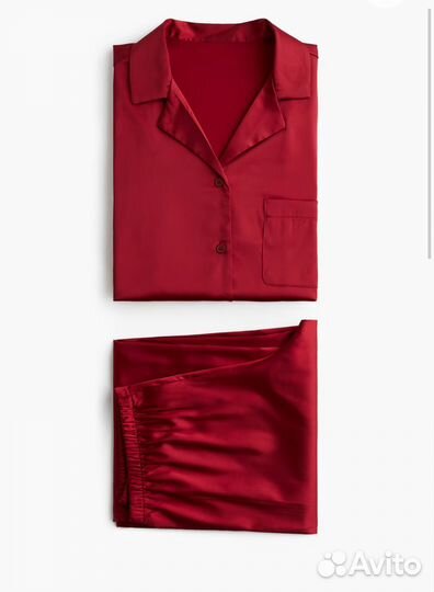 Пижама красная женская hm s