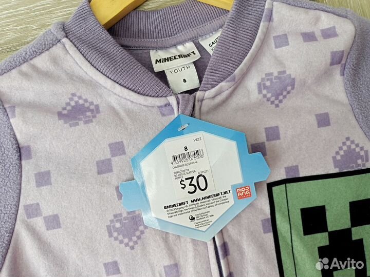 Флисовый комбинезон minecraft для девочки