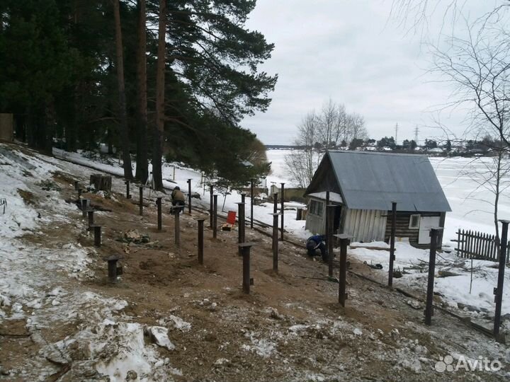 Винтовые сваи, монтаж 108, 89, 76, 57