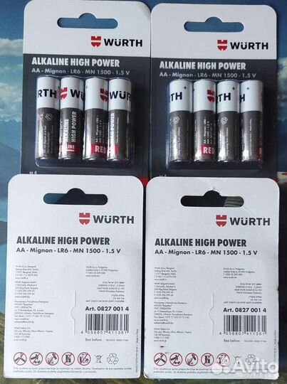 Батарейки Wurth Red line AA/LR6