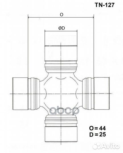 Крестовина карданного вала nissan caravan 01/P