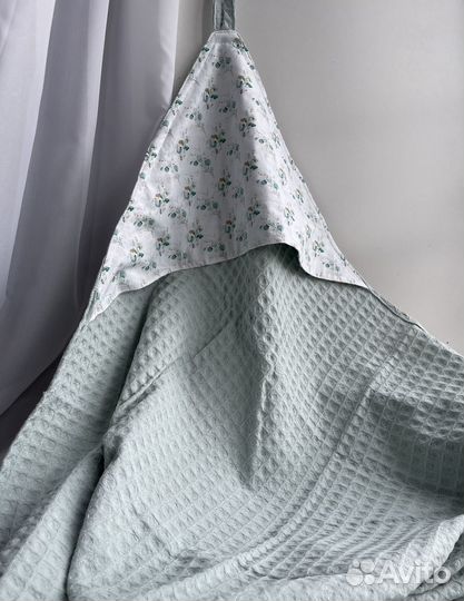 Вафельные полотенца с капюшоном 100*100 см