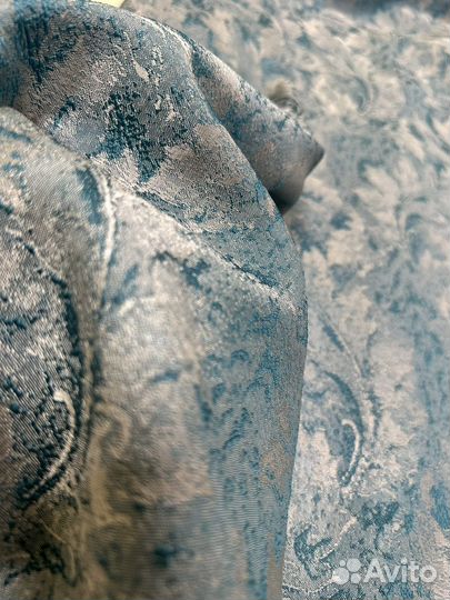 Комлект штор жаккард «Темно-бирюзовый вензель»