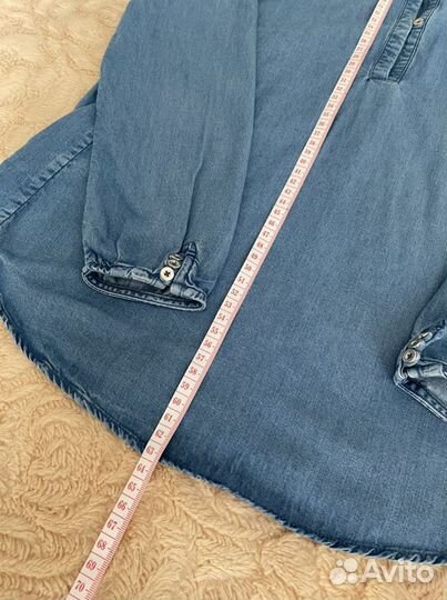 Джинсовая рубашка massimo dutti