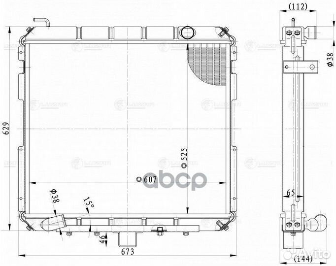 Радиатор охлаждения alгаз 33106 Валдай Cummins