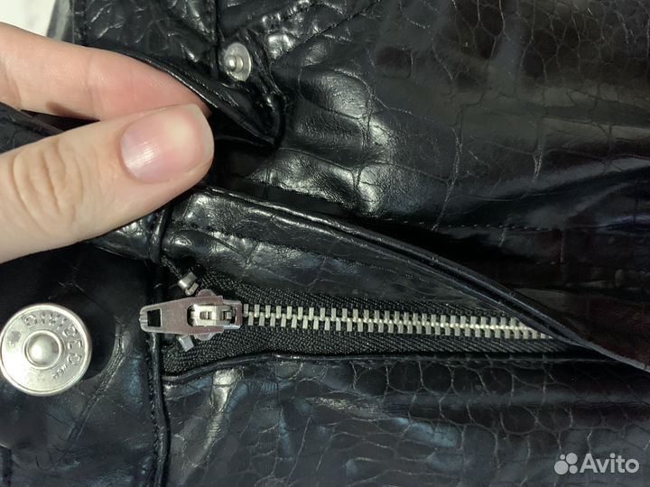 Брюки кожаные hm