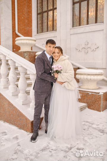 Свадебная шубка накидка