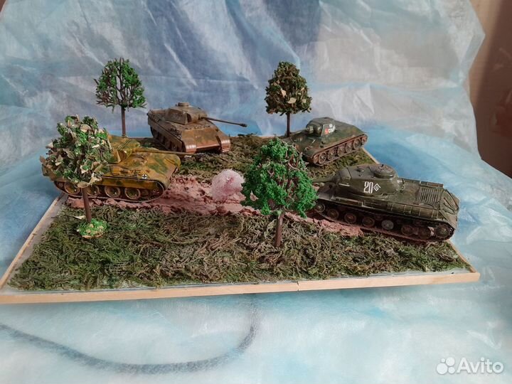 Диорама (1:72) танковый бой