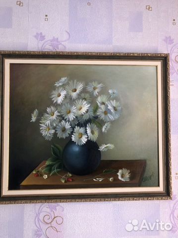 Картина маслом Ромашки