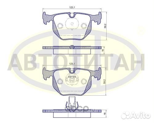 Колодки тормозные задние bmw e38 2.8/4.0/5.0/2.5td