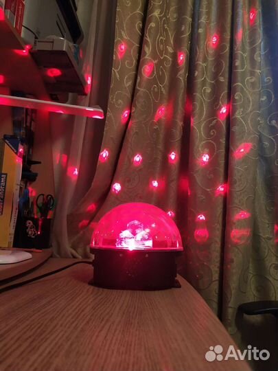 Диско-шар новогодний с пультом и динамиком