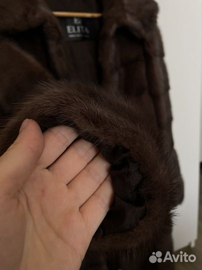 Шуба норковая с капюшоном