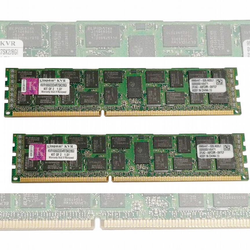 [KVR1066D3D4R7SK2/8GI] Оперативная Память Kingston Kvr1066d3d4r7sk2/8gi