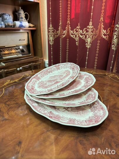 Овальное блюдо villeroy boch burgenland красный