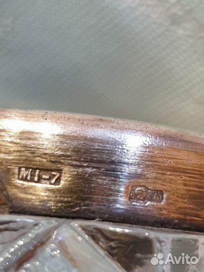 Солонка спецовник хрусталь серебро