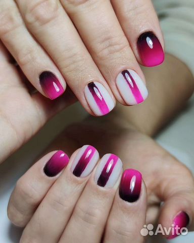 Маникюр комбинированный,наращивание