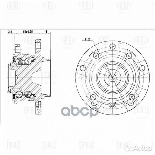 Ступица BMW 5 (Е60) (01) 6 (Е63) (04) (перед