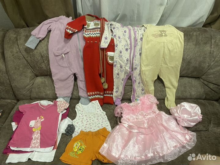 Детские вещи пакетом на девочку 80-86