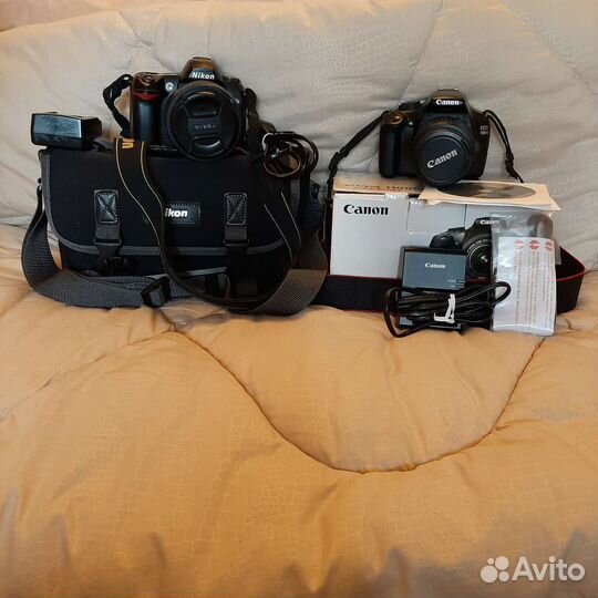 Зеркальный фотоаппарат nikon D70s, canon EOS 1100D