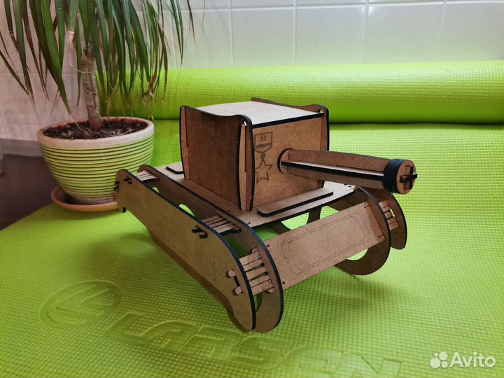 Ящик деревянный подарочный Танк под пиво