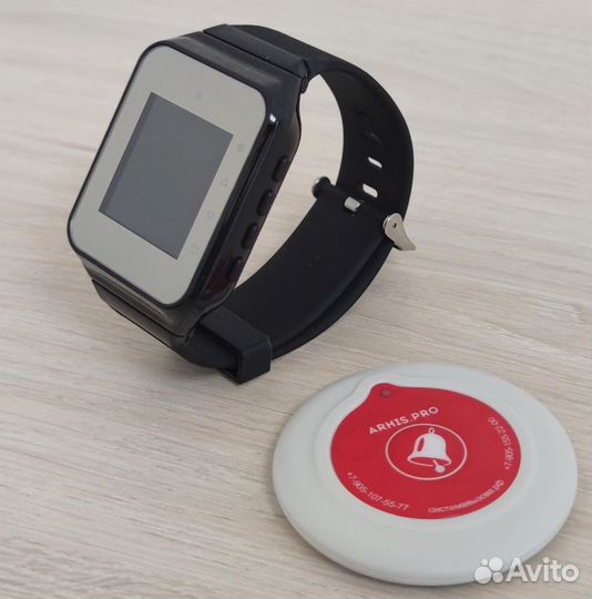 Кнопка вызова официанта с пейджер часами на выбор