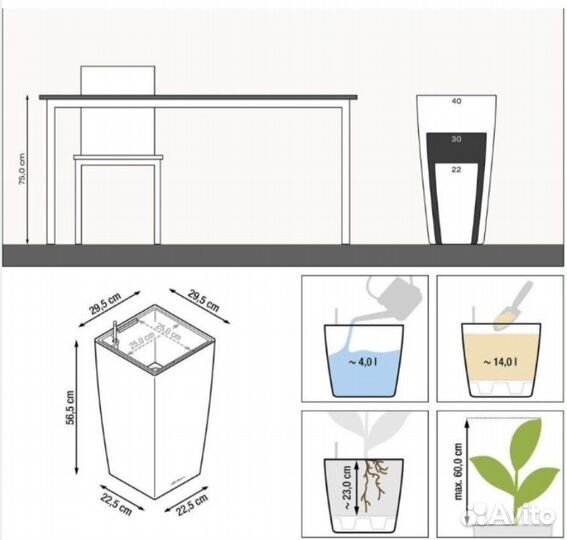 Цветочный горшок с автополивом