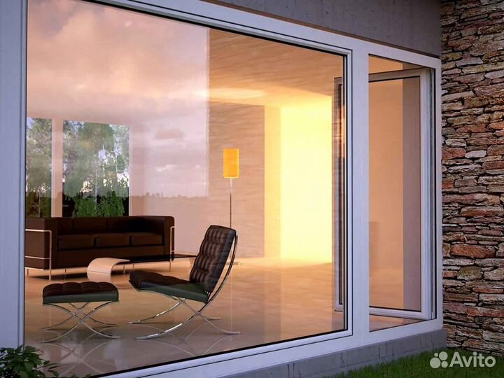 Ремонт окон, стеклопакет шумозащитный RAL7319