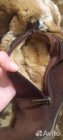 Сапоги/унты Marzetti 39 каблук замша Италия