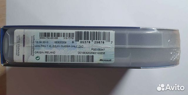 Windows 7 Pro SP1 32/64-bit (2 DVD, лиц. версия)