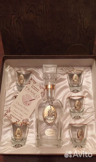 Графин с рюмками Franco с золотым напылением