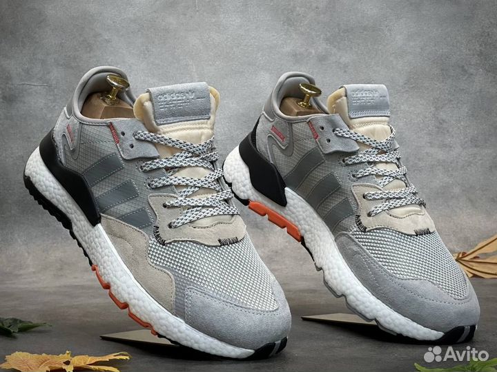 Adidas nite jogger светло-серые разм. 41