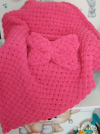 Детский пледик, конверт на выписку