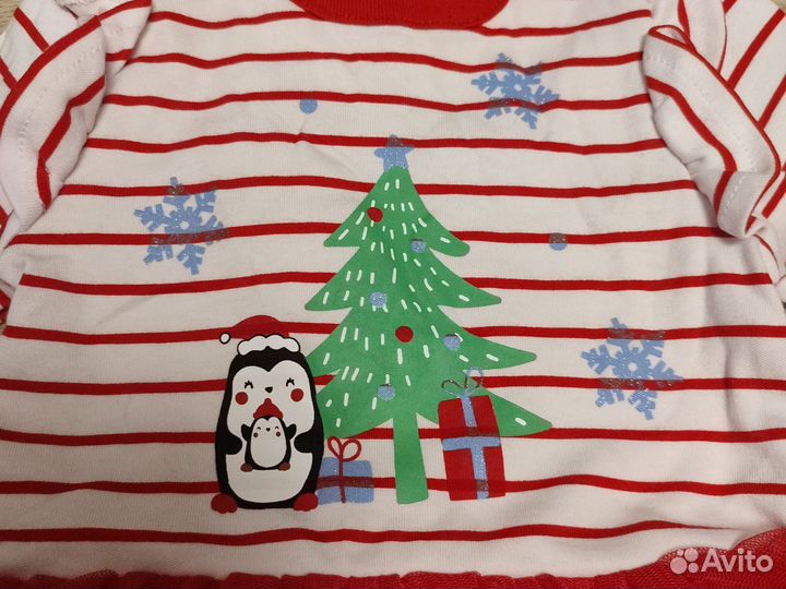 Платье боди новогоднее 68 74 новое