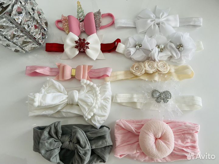 Повязки и шапочки на малышку