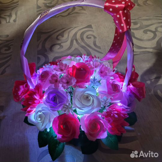 Букет из мыльных роз