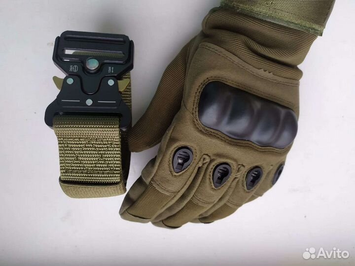 Перчатки тактические + ремень (доставка)