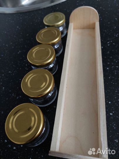 Набор баночек 5шт, на подставке