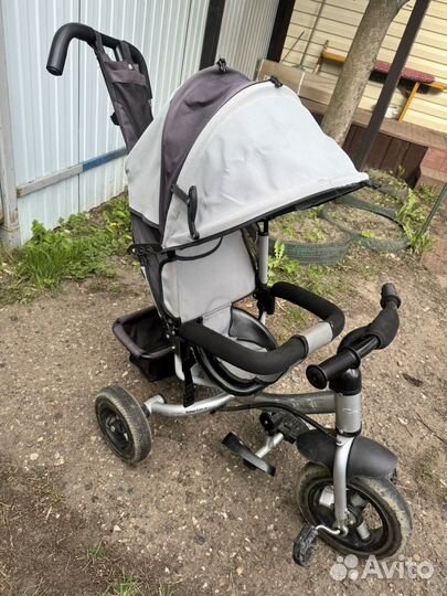 Детский трехколесный велосипед с ручкой