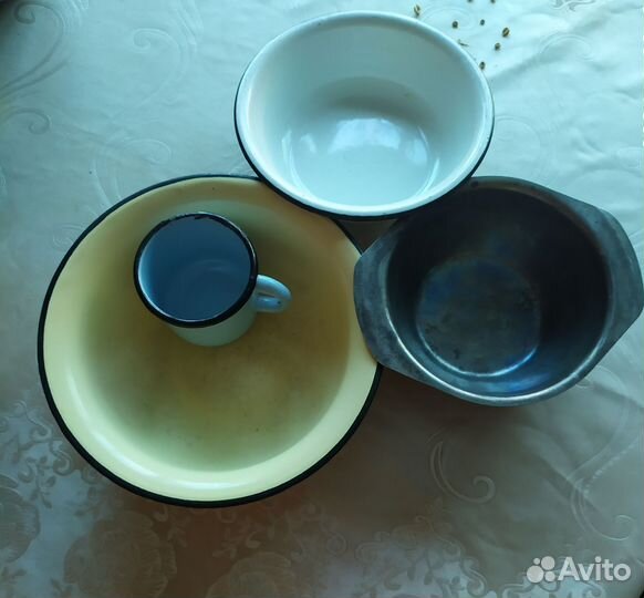 Тарелки кружка металлические