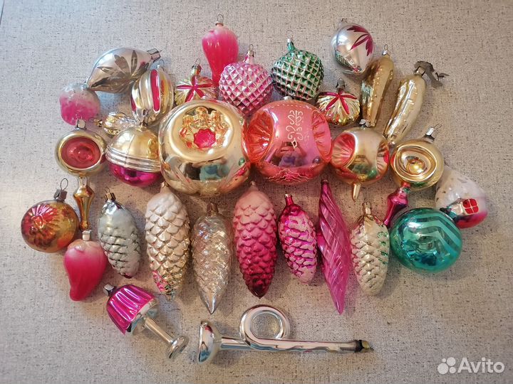 Ёлочные игрушки стекло СССР