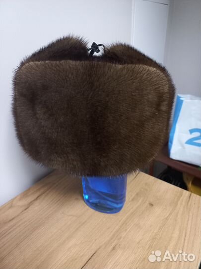 Норковая шапка мужская ушанка